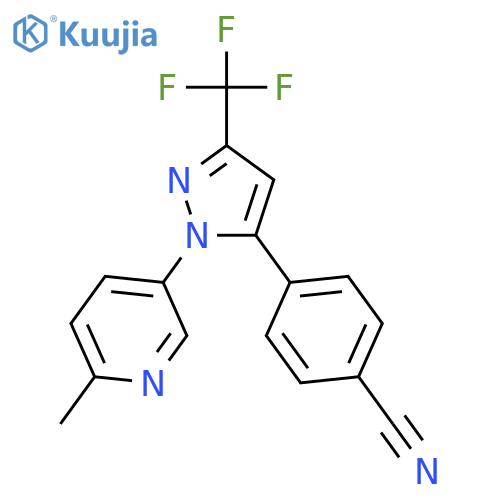 Benzonitrile,4-[1-(6-methyl-3-pyridinyl)-3-(trifluoromethyl)-1H-pyrazol-5-yl]- structure
