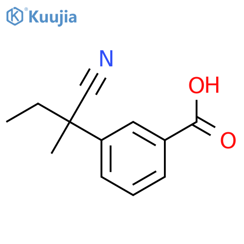 Benzoic acid, 3-(1-cyano-1-methylpropyl)- structure