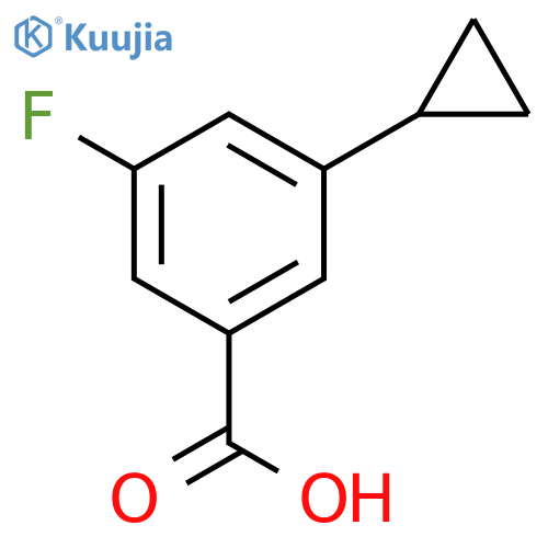 Benzoic acid, 3-cyclopropyl-5-fluoro- structure