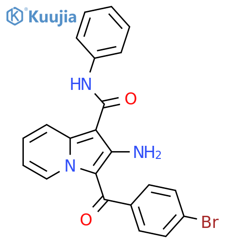 2-amino-3-(4-bromobenzoyl)-N-phenylindolizine-1-carboxamide structure