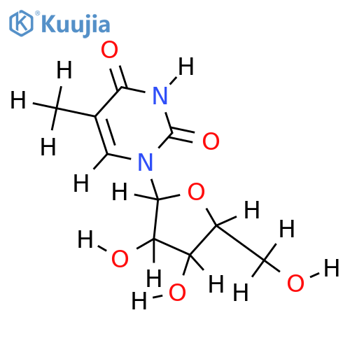L-alpha-D-Xylofuranosyl-Thymine structure