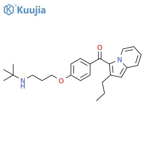Methanone, [4-[3-[(1,1-dimethylethyl)amino]propoxy]phenyl](2-propyl-3-indolizinyl)- structure