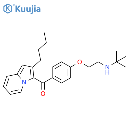 Methanone,(2-butyl-3-indolizinyl)[4-[2-[(1,1-dimethylethyl)amino]ethoxy]phenyl]- structure