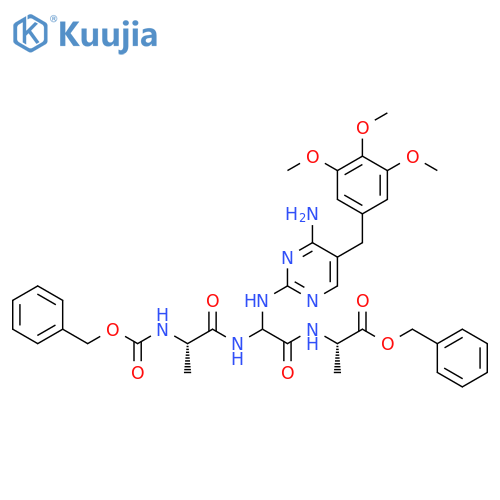 L-Alanine, N-[2-[[4-amino-5-[(3,4,5-trimethoxyphenyl)methyl]-2-pyrimidinyl]amino]-N-[N-[(phenylmethoxy)carbonyl]-L-alanyl]glycyl]-, phenylmethyl ester (9CI) structure
