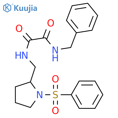 N-{1-(benzenesulfonyl)pyrrolidin-2-ylmethyl}-N'-benzylethanediamide structure