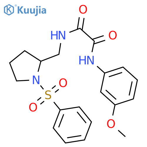 N-{1-(benzenesulfonyl)pyrrolidin-2-ylmethyl}-N'-(3-methoxyphenyl)ethanediamide structure