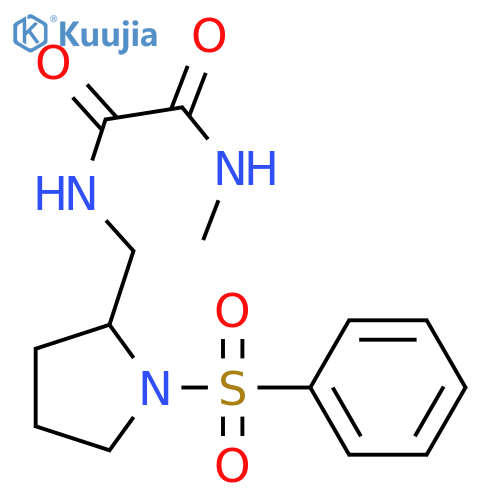 N'-{1-(benzenesulfonyl)pyrrolidin-2-ylmethyl}-N-methylethanediamide structure