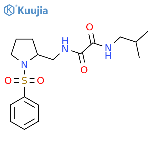 N'-{1-(benzenesulfonyl)pyrrolidin-2-ylmethyl}-N-(2-methylpropyl)ethanediamide structure