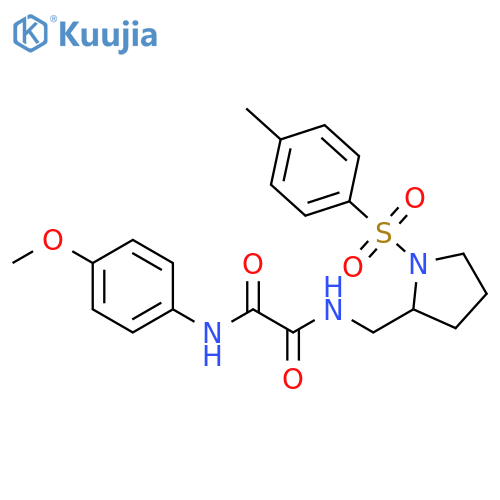 N'-(4-methoxyphenyl)-N-{1-(4-methylbenzenesulfonyl)pyrrolidin-2-ylmethyl}ethanediamide structure