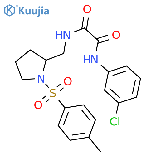 N'-(3-chlorophenyl)-N-{1-(4-methylbenzenesulfonyl)pyrrolidin-2-ylmethyl}ethanediamide structure