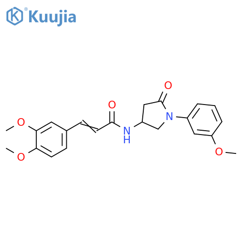 (2Z)-3-(3,4-dimethoxyphenyl)-N-1-(3-methoxyphenyl)-5-oxopyrrolidin-3-ylprop-2-enamide structure