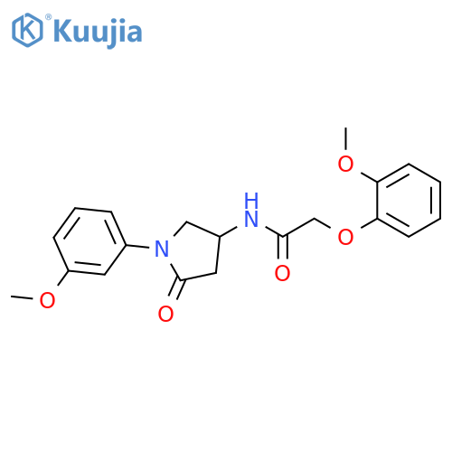2-(2-methoxyphenoxy)-N-1-(3-methoxyphenyl)-5-oxopyrrolidin-3-ylacetamide structure
