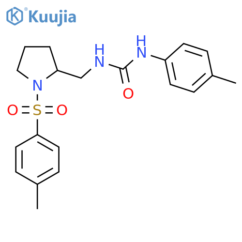 3-{1-(4-methylbenzenesulfonyl)pyrrolidin-2-ylmethyl}-1-(4-methylphenyl)urea structure