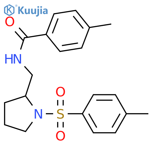 4-methyl-N-{1-(4-methylbenzenesulfonyl)pyrrolidin-2-ylmethyl}benzamide structure