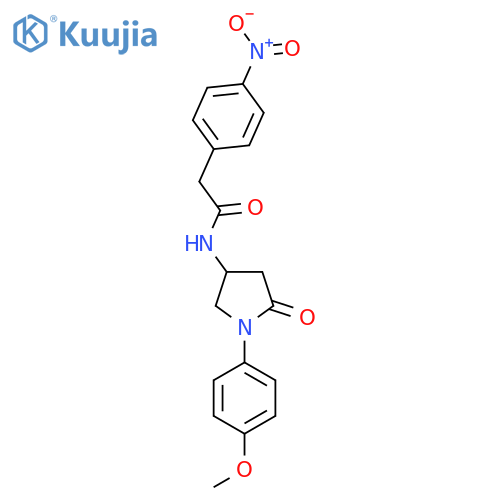N-1-(4-methoxyphenyl)-5-oxopyrrolidin-3-yl-2-(4-nitrophenyl)acetamide structure