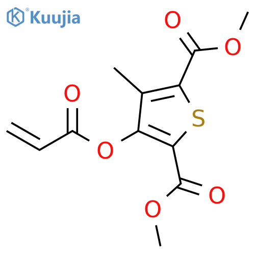 2,5-Thiophenedicarboxylic acid, 3-methyl-4-[(1-oxo-2-propenyl)oxy]-,dimethyl ester structure