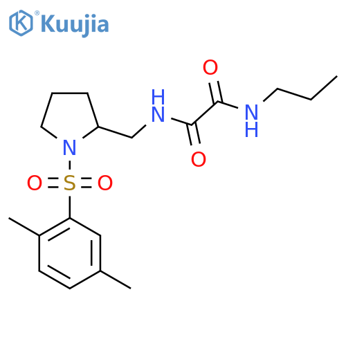 N'-{1-(2,5-dimethylbenzenesulfonyl)pyrrolidin-2-ylmethyl}-N-propylethanediamide structure