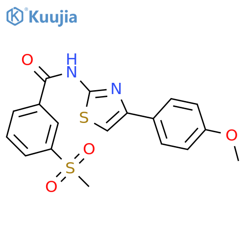 3-methanesulfonyl-N-4-(4-methoxyphenyl)-1,3-thiazol-2-ylbenzamide structure