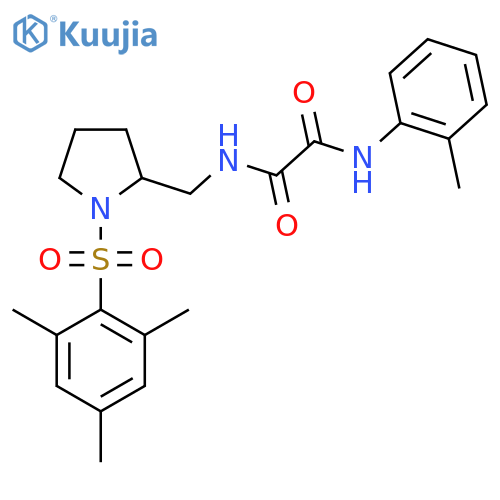 N'-(2-methylphenyl)-N-{1-(2,4,6-trimethylbenzenesulfonyl)pyrrolidin-2-ylmethyl}ethanediamide structure