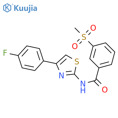 N-4-(4-fluorophenyl)-1,3-thiazol-2-yl-3-methanesulfonylbenzamide structure