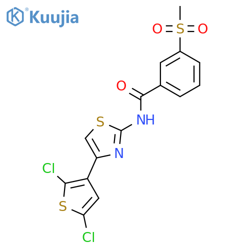 N-4-(2,5-dichlorothiophen-3-yl)-1,3-thiazol-2-yl-3-methanesulfonylbenzamide structure
