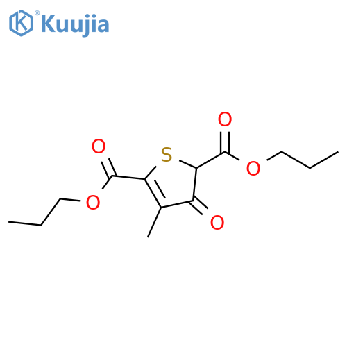 2,5-Thiophenedicarboxylic acid, 2,3-dihydro-4-methyl-3-oxo-, 2,5-dipropyl ester structure