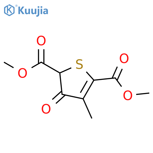 2,5-Thiophenedicarboxylic acid, 2,3-dihydro-4-methyl-3-oxo-, 2,5-dimethyl ester structure