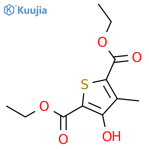 2,5-Thiophenedicarboxylic acid, 3-hydroxy-4-methyl-, diethyl ester structure