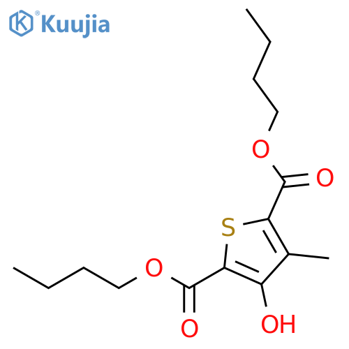 2,5-Thiophenedicarboxylic acid, 3-hydroxy-4-methyl-, dibutyl ester structure