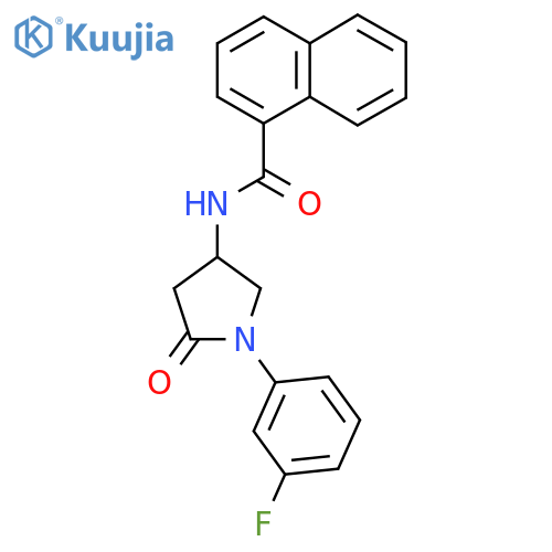 N-1-(3-fluorophenyl)-5-oxopyrrolidin-3-ylnaphthalene-1-carboxamide structure