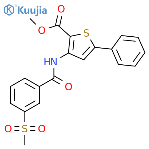 methyl 3-(3-methanesulfonylbenzamido)-5-phenylthiophene-2-carboxylate structure