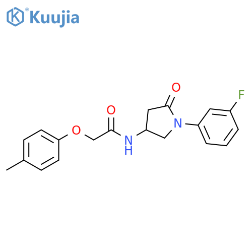 N-1-(3-fluorophenyl)-5-oxopyrrolidin-3-yl-2-(4-methylphenoxy)acetamide structure