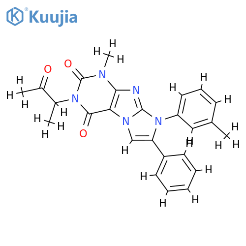 1-methyl-8-(3-methylphenyl)-3-(3-oxobutan-2-yl)-7-phenyl-1H,2H,3H,4H,8H-imidazo1,2-gpurine-2,4-dione structure