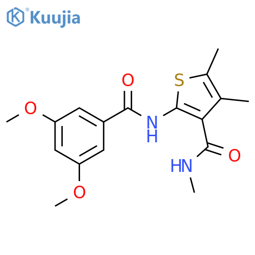 2-(3,5-dimethoxybenzamido)-N,4,5-trimethylthiophene-3-carboxamide structure