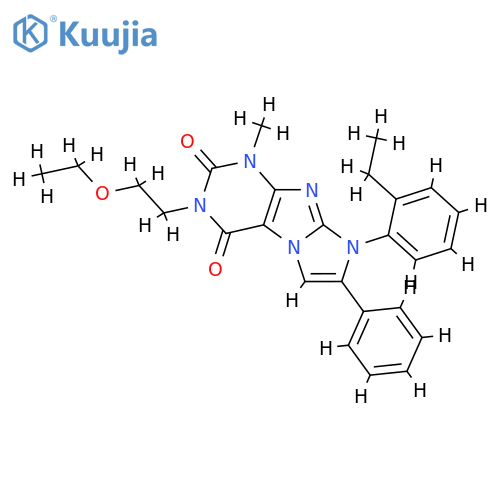 3-(2-ethoxyethyl)-8-(2-ethylphenyl)-1-methyl-7-phenyl-1H,2H,3H,4H,8H-imidazo1,2-gpurine-2,4-dione structure