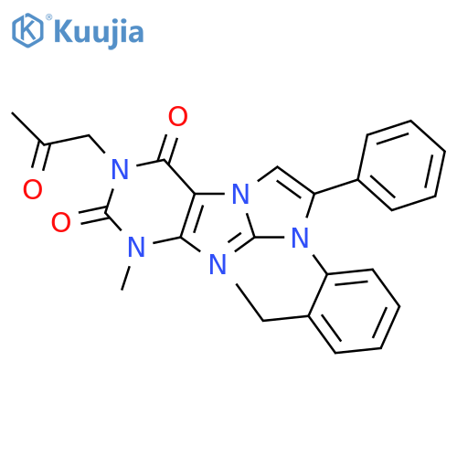 8-(2-ethylphenyl)-1-methyl-3-(2-oxopropyl)-7-phenyl-1H,2H,3H,4H,8H-imidazo1,2-gpurine-2,4-dione structure
