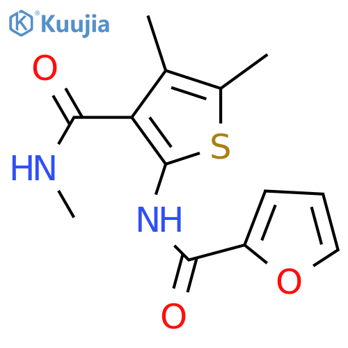 N-4,5-dimethyl-3-(methylcarbamoyl)thiophen-2-ylfuran-2-carboxamide structure