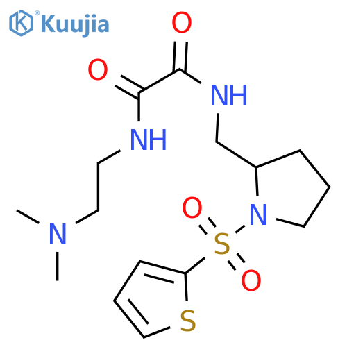 N-2-(dimethylamino)ethyl-N'-{1-(thiophene-2-sulfonyl)pyrrolidin-2-ylmethyl}ethanediamide structure