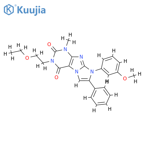 3-(2-ethoxyethyl)-8-(3-methoxyphenyl)-1-methyl-7-phenyl-1H,2H,3H,4H,8H-imidazo1,2-gpurine-2,4-dione structure