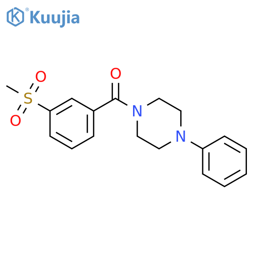 1-(3-methanesulfonylbenzoyl)-4-phenylpiperazine structure