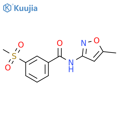 3-methanesulfonyl-N-(5-methyl-1,2-oxazol-3-yl)benzamide structure