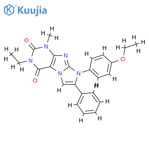 8-(4-ethoxyphenyl)-3-ethyl-1-methyl-7-phenyl-1H,2H,3H,4H,8H-imidazo1,2-gpurine-2,4-dione structure