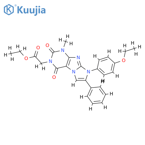 ethyl 2-8-(4-ethoxyphenyl)-1-methyl-2,4-dioxo-7-phenyl-1H,2H,3H,4H,8H-imidazo1,2-gpurin-3-ylacetate structure