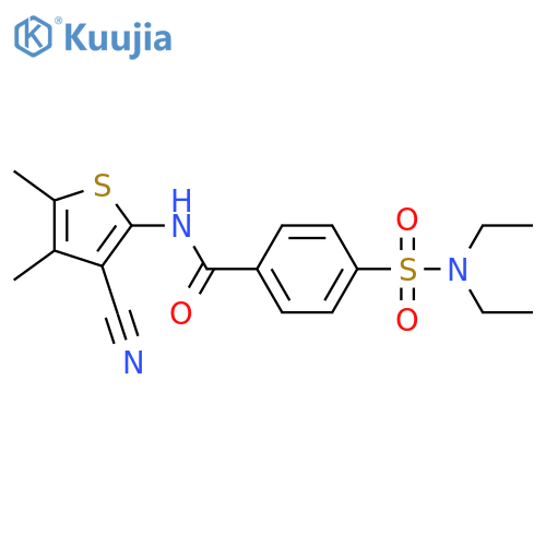 N-(3-cyano-4,5-dimethylthiophen-2-yl)-4-(diethylsulfamoyl)benzamide structure