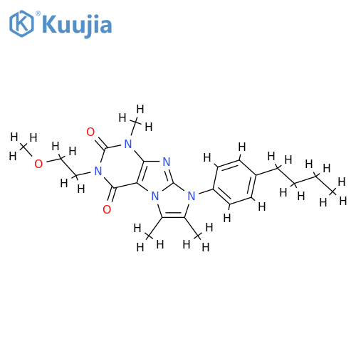 8-(4-butylphenyl)-3-(2-methoxyethyl)-1,6,7-trimethyl-1H,2H,3H,4H,8H-imidazo1,2-gpurine-2,4-dione structure
