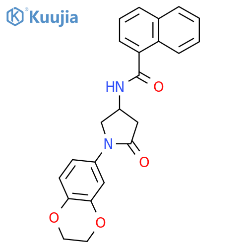 N-1-(2,3-dihydro-1,4-benzodioxin-6-yl)-5-oxopyrrolidin-3-ylnaphthalene-1-carboxamide structure