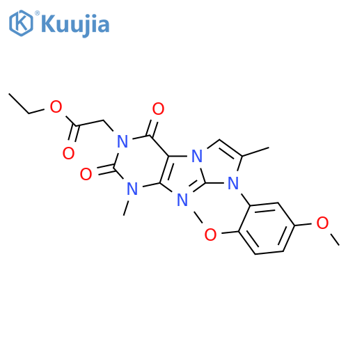 ethyl 2-8-(2,5-dimethoxyphenyl)-1,7-dimethyl-2,4-dioxo-1H,2H,3H,4H,8H-imidazo1,2-gpurin-3-ylacetate structure