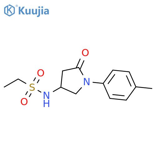 N-1-(4-methylphenyl)-5-oxopyrrolidin-3-ylethane-1-sulfonamide structure