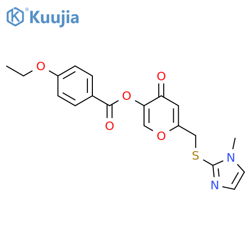 6-{(1-methyl-1H-imidazol-2-yl)sulfanylmethyl}-4-oxo-4H-pyran-3-yl 4-ethoxybenzoate structure