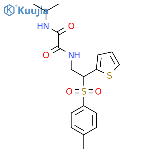 N'-2-(4-methylbenzenesulfonyl)-2-(thiophen-2-yl)ethyl-N-(propan-2-yl)ethanediamide structure